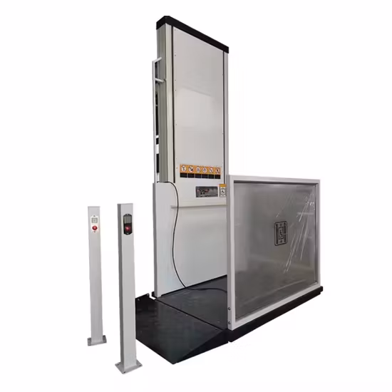 Elevador hidráulico vertical para sillas de ruedas para discapacitados