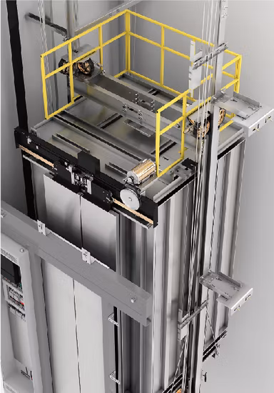Elevador de carga de mercancías de gran capacidad con ahorro de energía